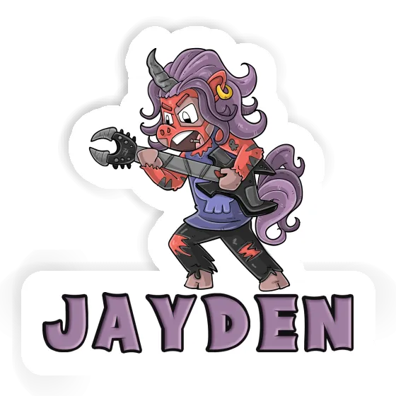 Sticker Rocking Unicorn Jayden Image