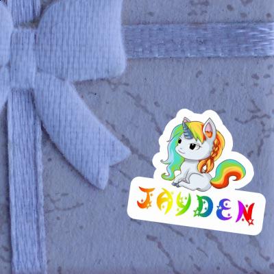 Sticker Jayden Unicorn Laptop Image