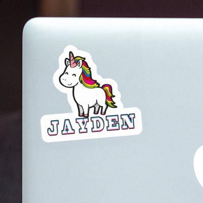 Sticker Jayden Unicorn Laptop Image