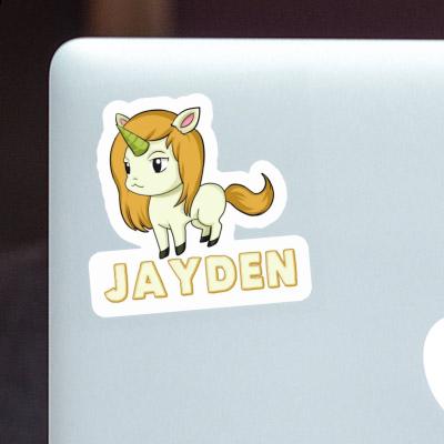 Jayden Sticker Unicorn Notebook Image