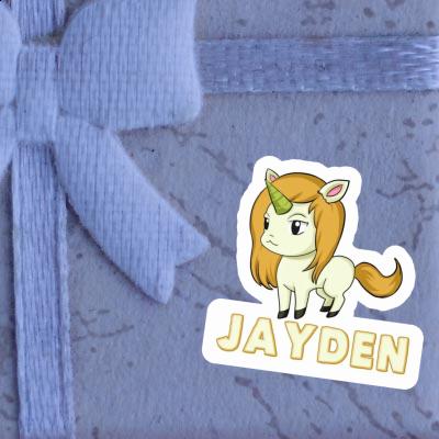 Jayden Sticker Unicorn Notebook Image