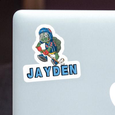 Sticker Jayden Hockey Player Laptop Image