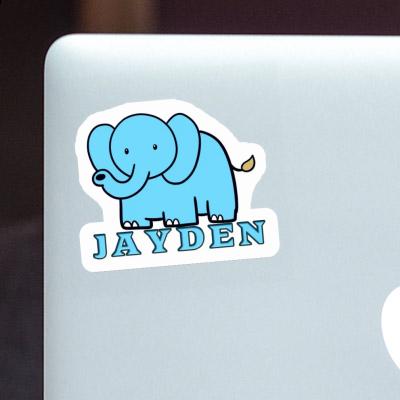 Autocollant Jayden Éléphant Notebook Image