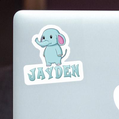 Jayden Sticker Elephant Notebook Image