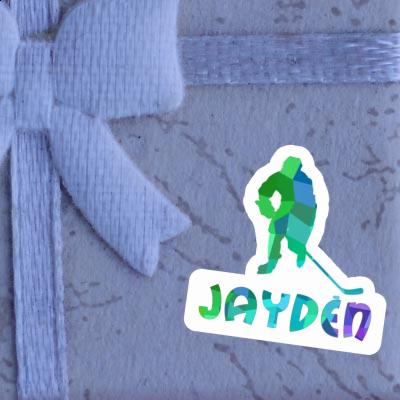 Sticker Hockey Player Jayden Notebook Image