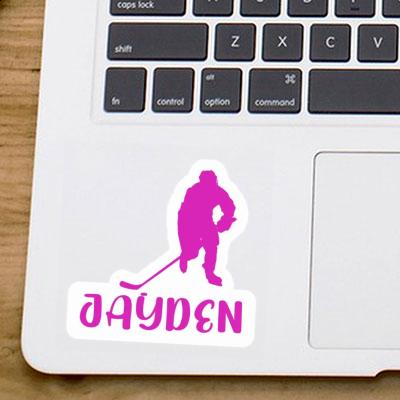 Sticker Hockey Player Jayden Notebook Image