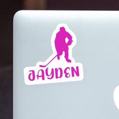 Sticker Hockey Player Jayden Notebook Image