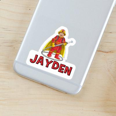 Sticker Jayden Firefighter Notebook Image