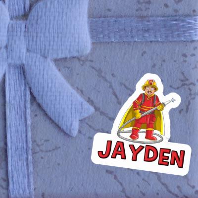 Sticker Jayden Firefighter Notebook Image