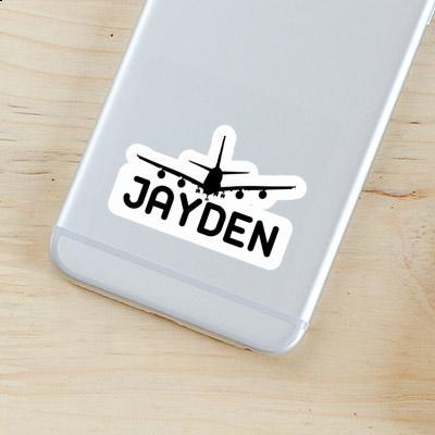 Sticker Airplane Jayden Notebook Image