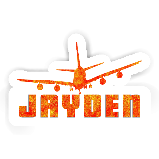 Airplane Sticker Jayden Notebook Image