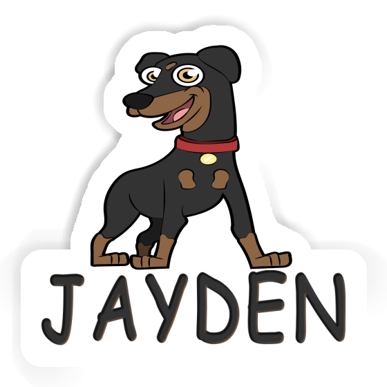 Sticker Jayden German Pinscher Notebook Image