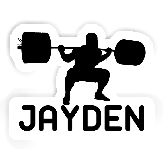 Sticker Weightlifter Jayden Notebook Image