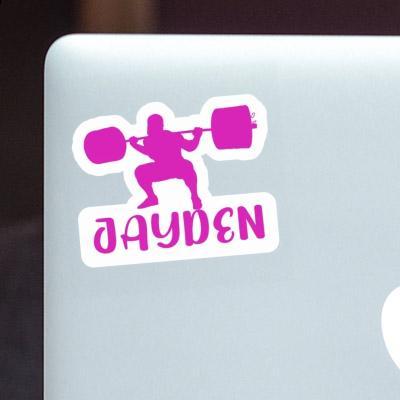 Sticker Weightlifter Jayden Notebook Image