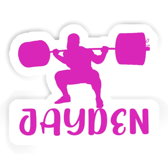 Sticker Weightlifter Jayden Notebook Image