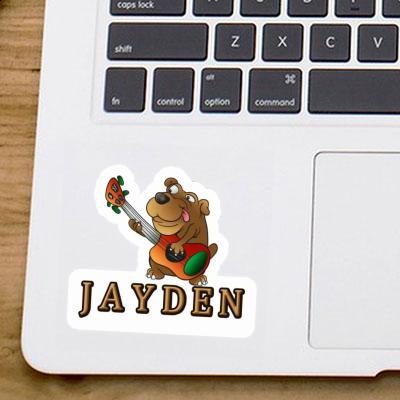 Jayden Sticker Guitar Dog Notebook Image