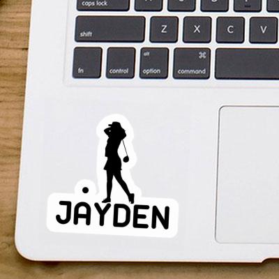 Sticker Jayden Golfer Notebook Image