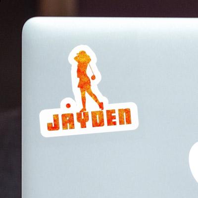 Sticker Golfer Jayden Laptop Image