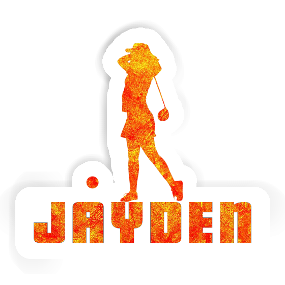 Sticker Golfer Jayden Notebook Image