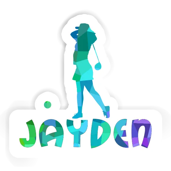 Sticker Jayden Golfer Notebook Image