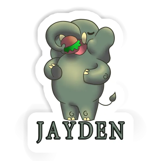 Elephant Sticker Jayden Laptop Image