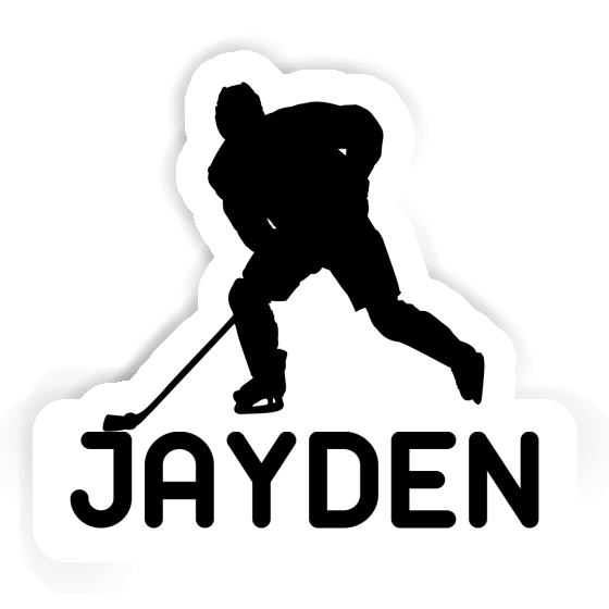 Hockey Player Sticker Jayden Notebook Image