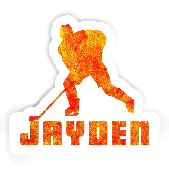 Sticker Hockey Player Jayden Notebook Image