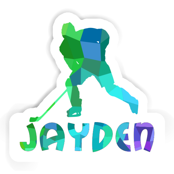 Hockey Player Sticker Jayden Laptop Image