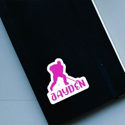 Sticker Jayden Hockey Player Image