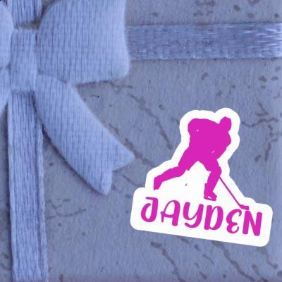 Sticker Jayden Hockey Player Laptop Image