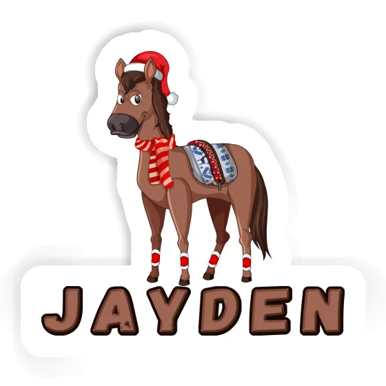 Autocollant Cheval de Noël Jayden Gift package Image