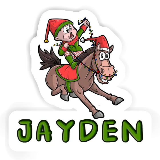 Sticker Jayden Christmas Horse Laptop Image