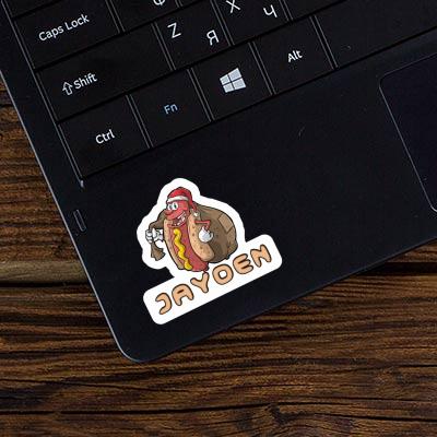 Jayden Sticker Hot Dog Notebook Image