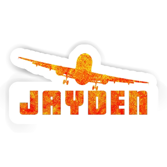 Jayden Sticker Airplane Notebook Image