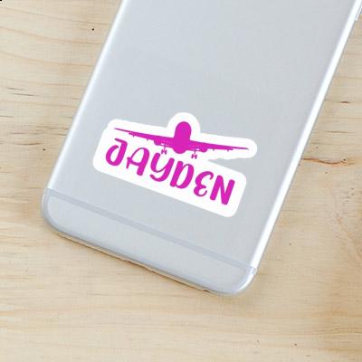 Jayden Sticker Airplane Notebook Image