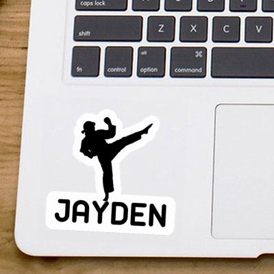 Jayden Autocollant Karatéka Laptop Image