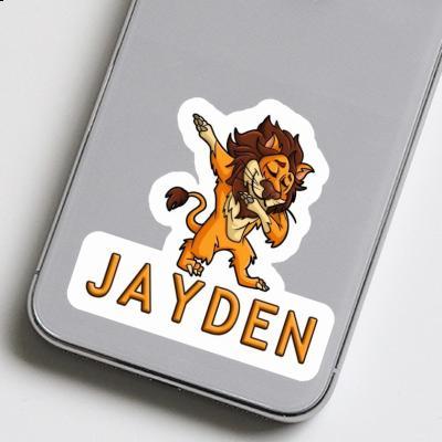 Sticker Dabbing Lion Jayden Notebook Image