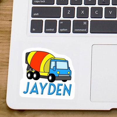 Sticker Mixer Truck Jayden Notebook Image