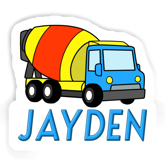 Sticker Mixer Truck Jayden Laptop Image