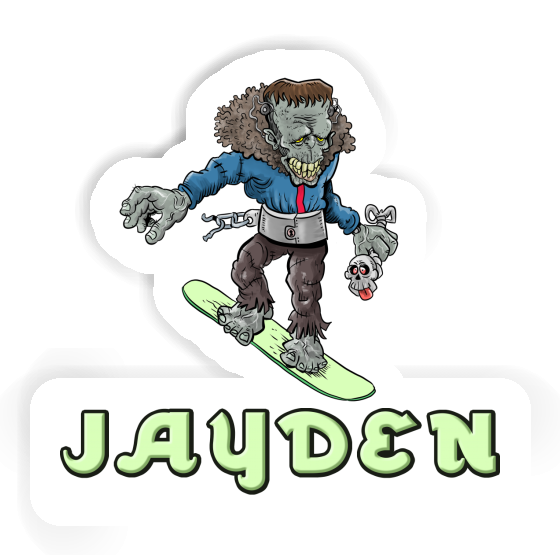 Snowboarder Sticker Jayden Notebook Image