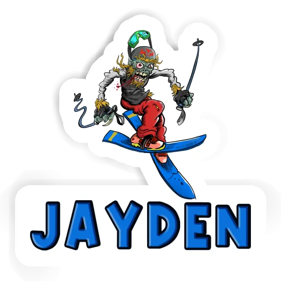 Jayden Sticker Freeride Skier Notebook Image