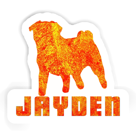 Aufkleber Mops Jayden Gift package Image