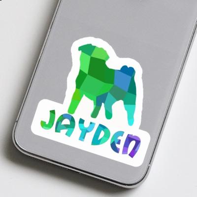 Jayden Sticker Pug Notebook Image