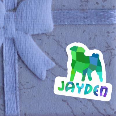 Jayden Sticker Pug Notebook Image