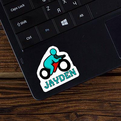 Sticker Motorbike Driver Jayden Laptop Image