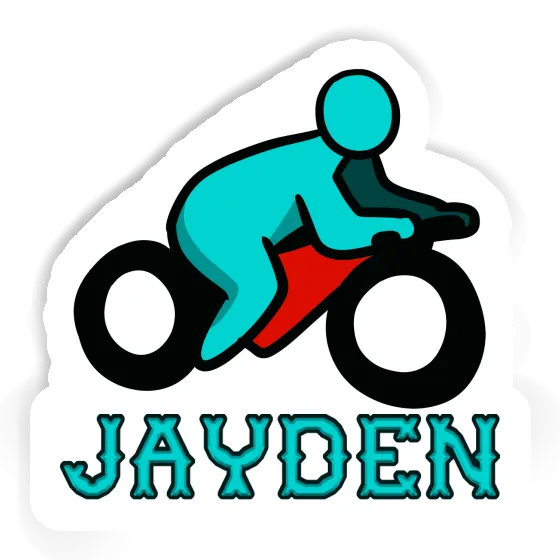 Jayden Autocollant Motocycliste Notebook Image