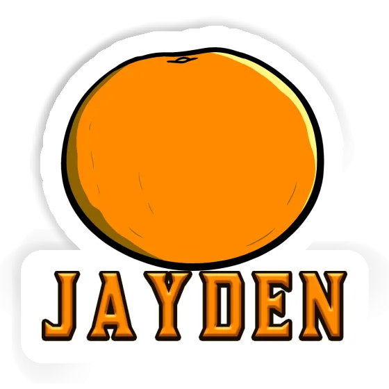 Sticker Orange Jayden Gift package Image