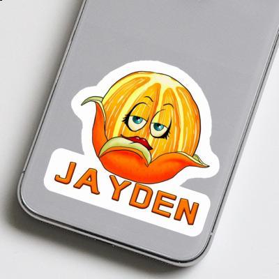 Sticker Jayden Orange Notebook Image