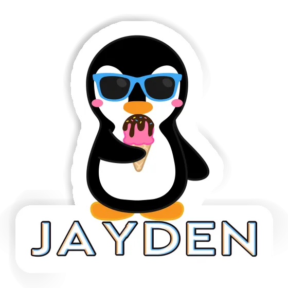 Jayden Sticker Ice Cream Penguin Notebook Image