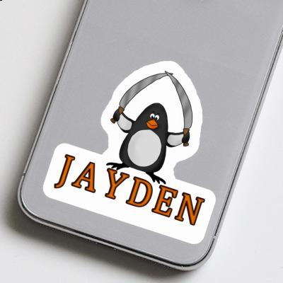 Sticker Fighting Penguin Jayden Notebook Image